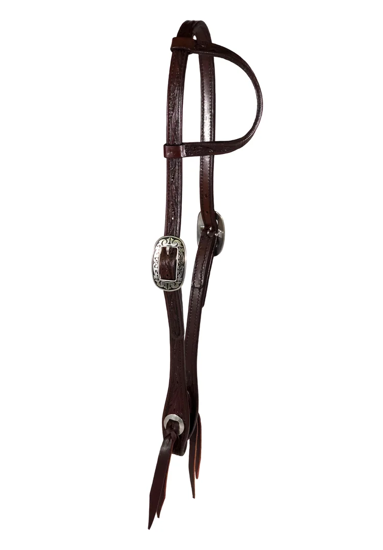THE JW Antique Floral One Ear Headstall