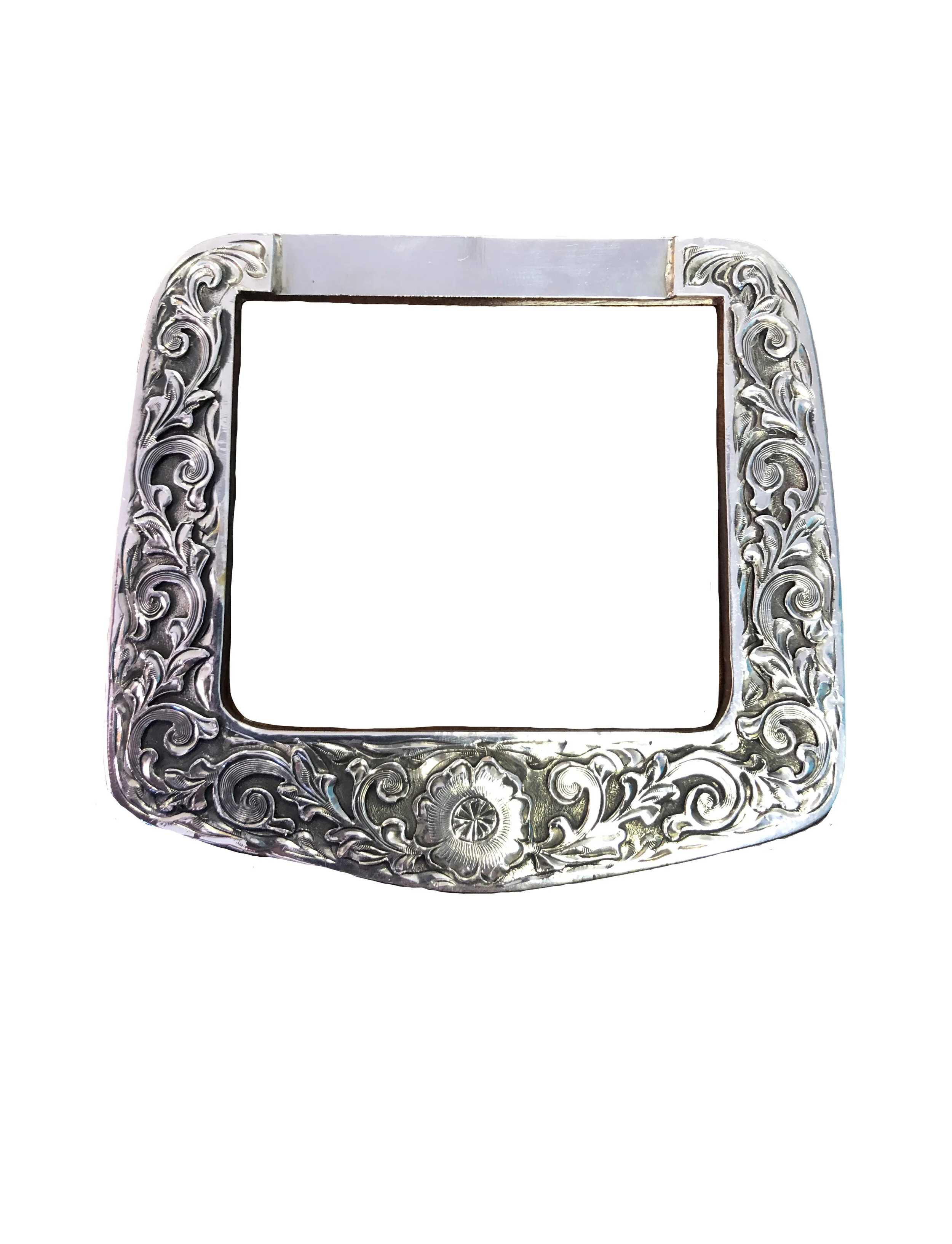 2088TombstoneFlowerSquareSilverRearDee Tombstone Flower Square Silver Rear Dee